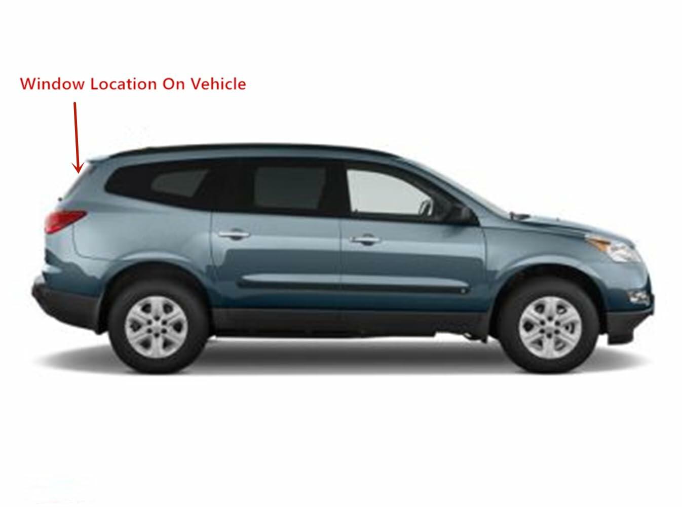 Heated Back Tailgate Window Back Glass Compatible with Chevrolet Traverse 2009-2017 Models