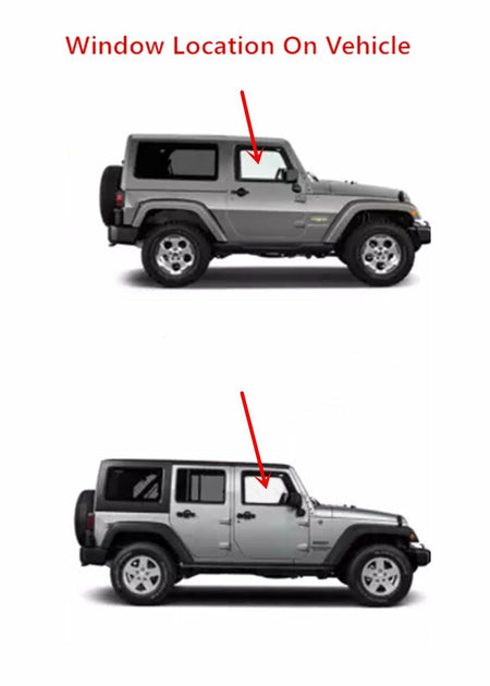 Passenger Right Side Front Door Window Door Glass Compatible with Jeep Wrangler 2007-2017 Models/ Wrangler JK 2018 Models