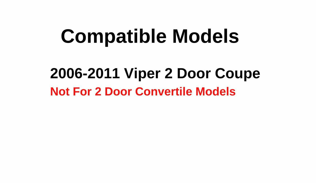 Passenger Right Side Door Window Door Glass Compatible with Dodge Viper 2 Door Coupe 2006-2011 Models