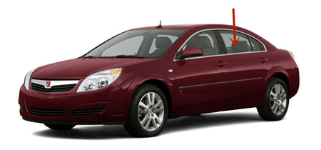 Driver Left Side Rear Door Window Door Glass Compatible with Saturn Aura 2007-2010 Models