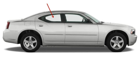 Passenger Right Side Rear Door Window Door Glass Compatible with Dodge Charger 2006-2010 Models