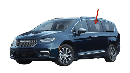 Tempered Driver Left Side Rear Sliding Cargo Door Window Door Glass Compatible with Chrysler Pacifica / Voyager 2017-2026 Models