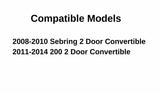 Driver Left Side Door Window Door Glass Compatible with Chrysler Sebring 2 Door Convertible 2008-2010/Chrysler 200 2 Door Convertible 2011-2014 Models