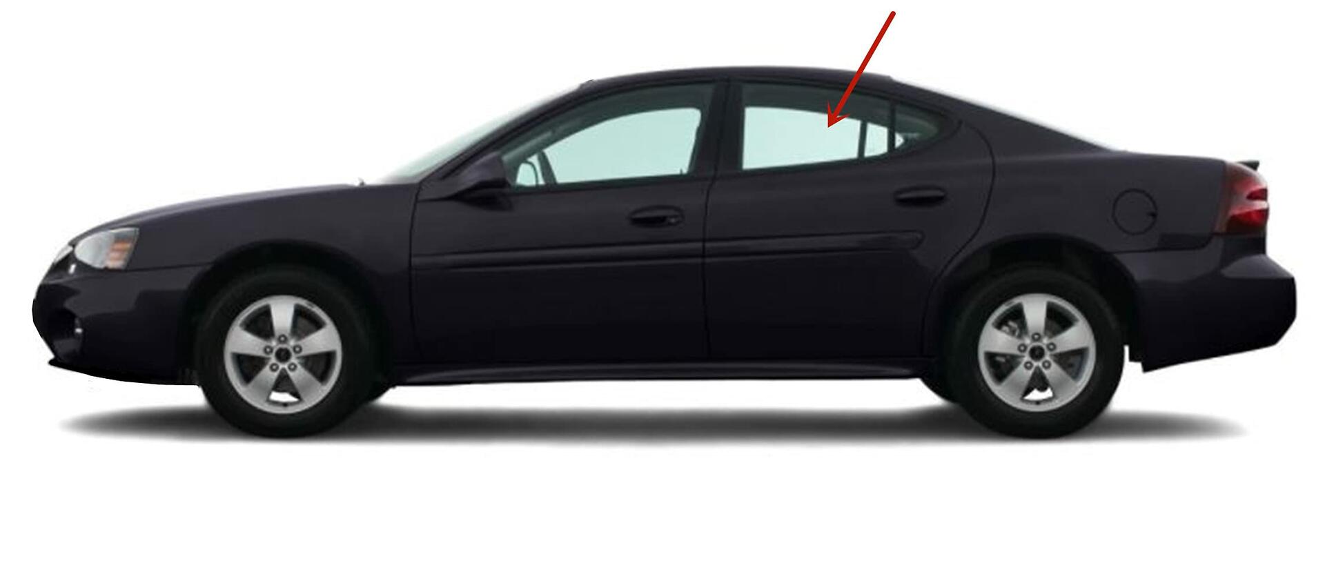 Driver Left Side Rear Door Glass Compatible with Pontiac Grand Prix 2004-2008 Models