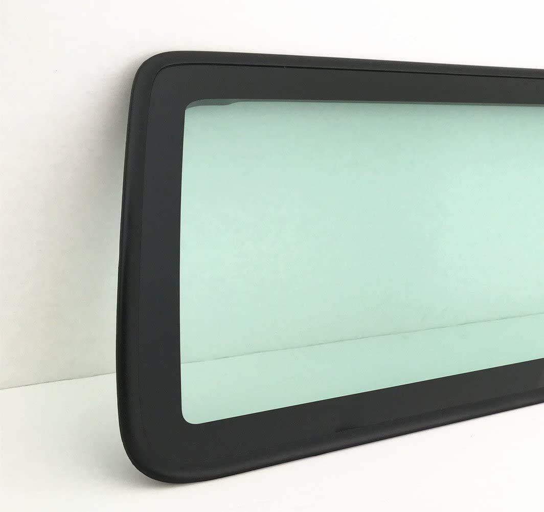 OE W/ Logo Stationary Back Window Back Glass Compatible with Ford Ranger/Mazda B2300/Mazda B2500/Mazda B3000/Mazda B4000 1998-2011 Models