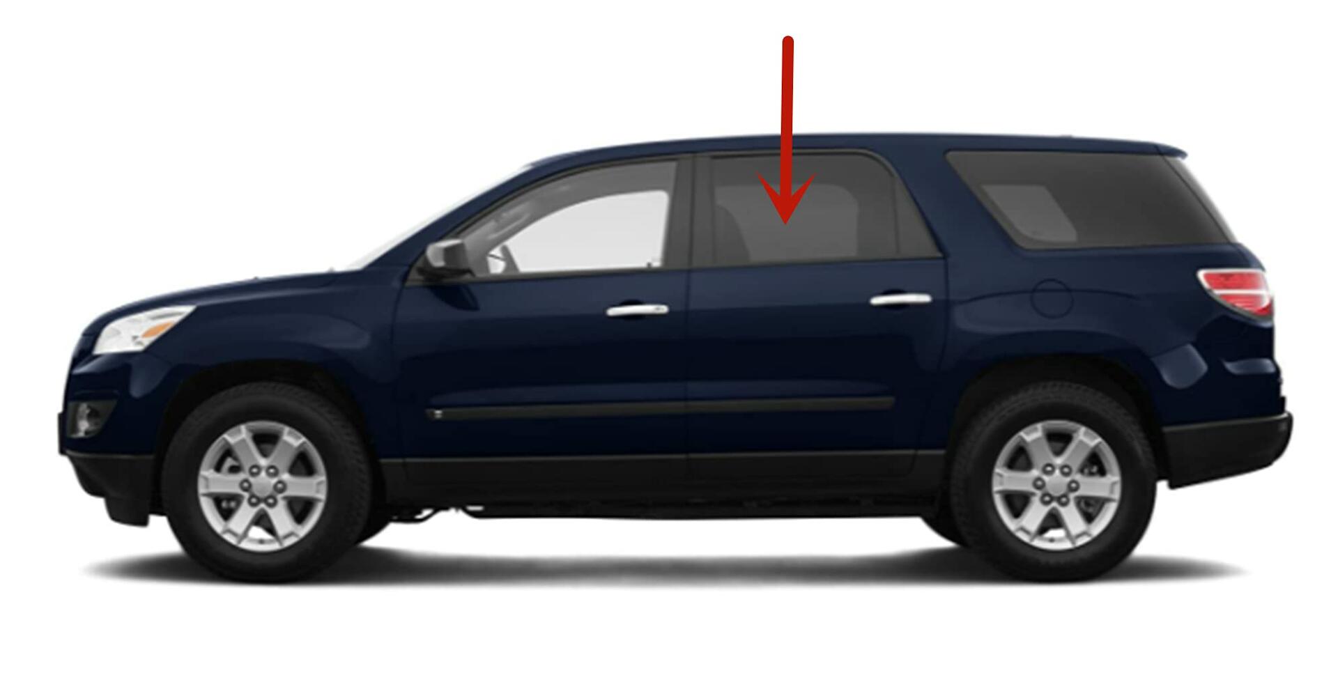 Driver Left Side Rear Door Window Door Glass Compatible with GMC Acadia/Saturn Outlook 2007-2016 Models /Acadia Limited 2017 Models
