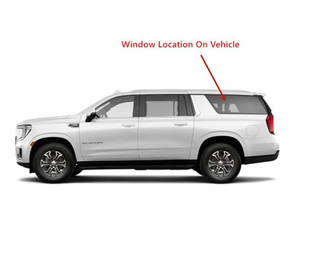 Driver Left Side Rear Quarter Window Quarter Glass With Alarm Wire Compatible with Chevrolet Suburban /GMC Yukon XL 2021-2026 Models (Not For Yukon)