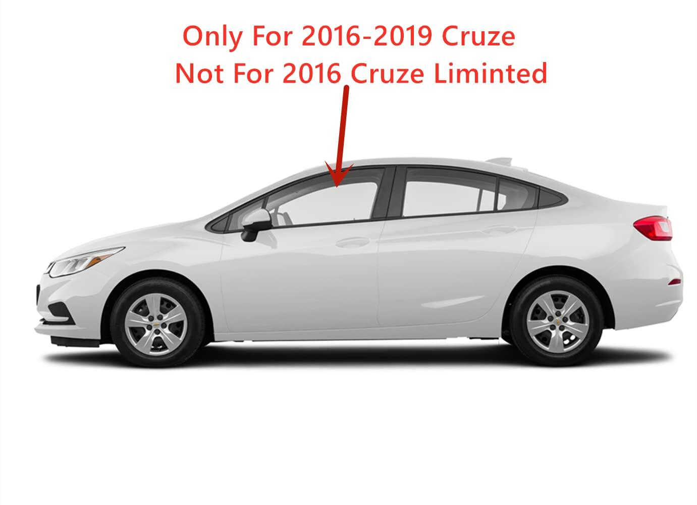 Tempered Driver Left Side Front Door Window Door Glass Compatible with Chevrolet Cruze 2016-2019 Models (Not For 2016 Cruze Limited)