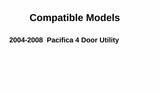 Passenger Right Side Rear Door Window Door Glass Compatible with Chrysler Pacifica 2004-2008 Models