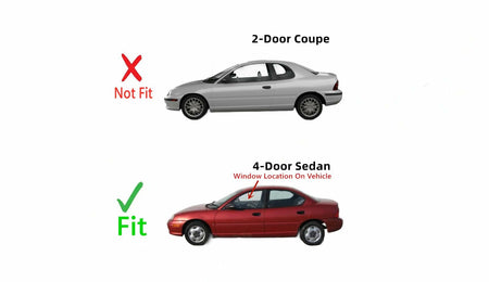 Driver Left Side Front Door Window Glass Compatible with Dodge Neon/Plymouth Neon 4 Door Sedan 1995-1999 Models