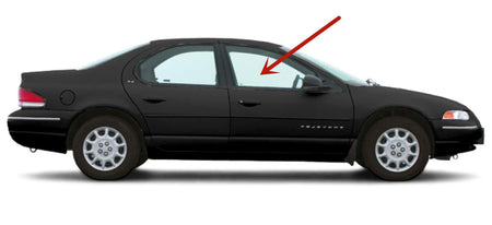 Passenger Right Side Front Door Window Door Glass Compatible with Plymouth Breeze 4 Door Sedan 1996-2000 Models
