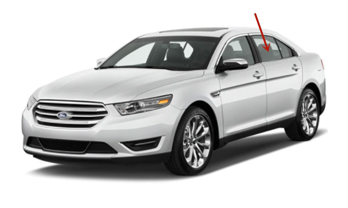 Driver Left Side Rear Door Window Door Glass Compatible with Ford Taurus 4 Door Sedan 2010-2019 Models
