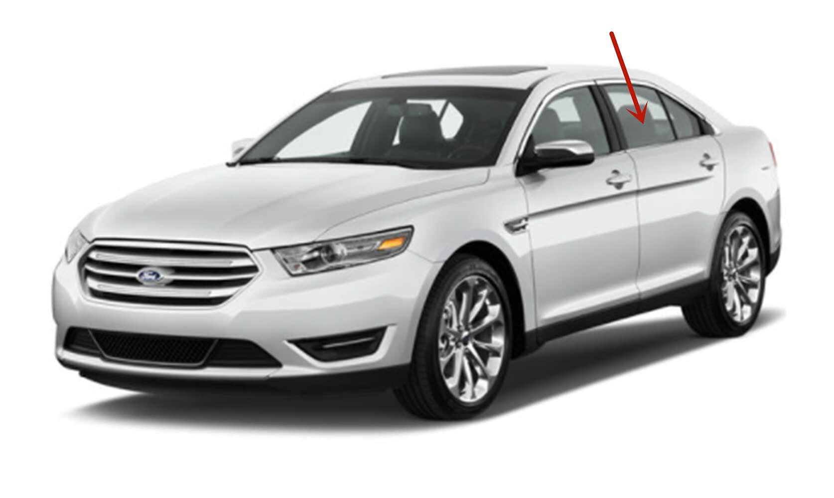 Driver Left Side Rear Door Window Door Glass Compatible with Ford Taurus 4 Door Sedan 2010-2019 Models