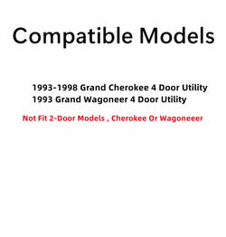 Driver Left Side Rear Door Window Door Glass Compatible with Jeep Grand Cherokee/Grand Wagoneer 1993-1998 Models