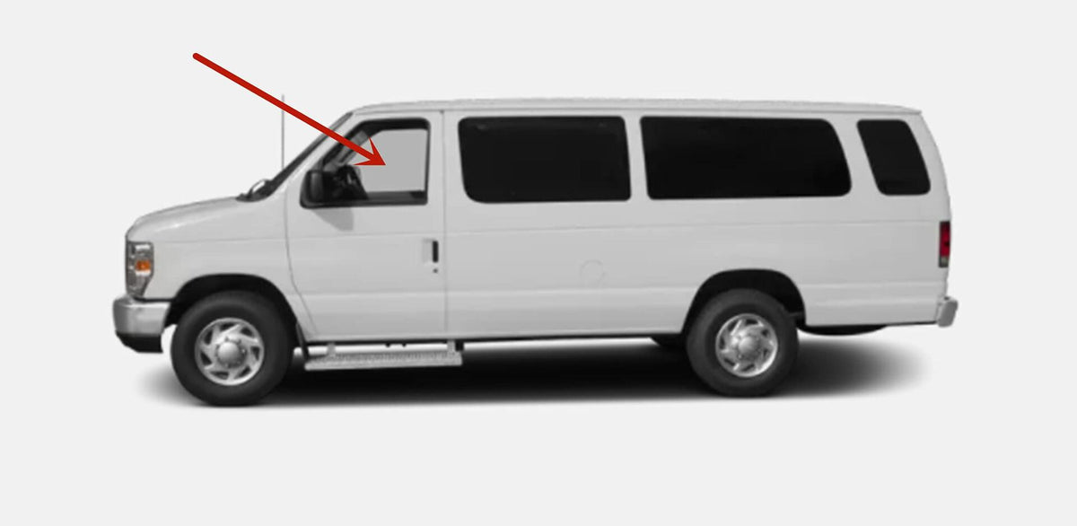 Driver Left Side Front Door Window Door Glass Compatible with Ford Econoline Van 1992-2014 Models