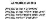 Passenger Right Side Rear Door Window Door Glass Compatible with Ford Escape/Mercury Mariner 2001-2007 Models