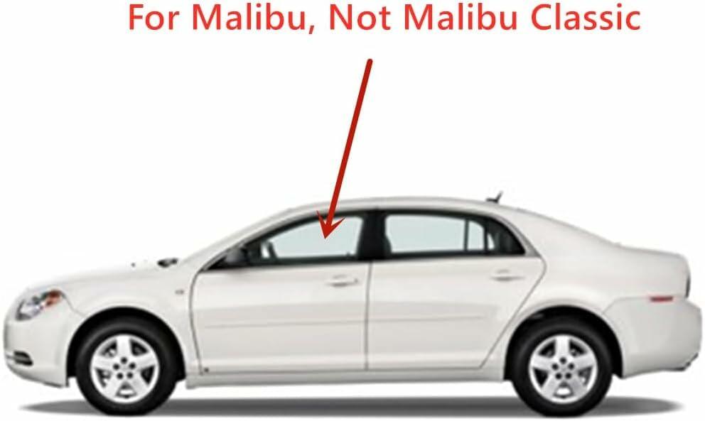 Tempered Driver Left Side Front Door Window Door Glass Compatible with Chevrolet Malibu 2008-2012 (Not for Malibu Classic) / Saturn Aura 2007-2010 Models