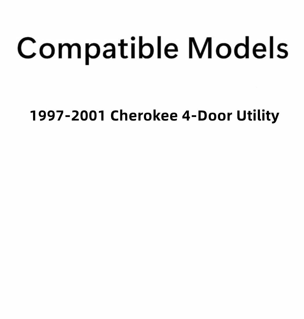 W/O Vent Style Passenger Right Side Front Door Window Door Glass Compatible with Jeep Cherokee 4 Door Utility 1997-2001 Models
