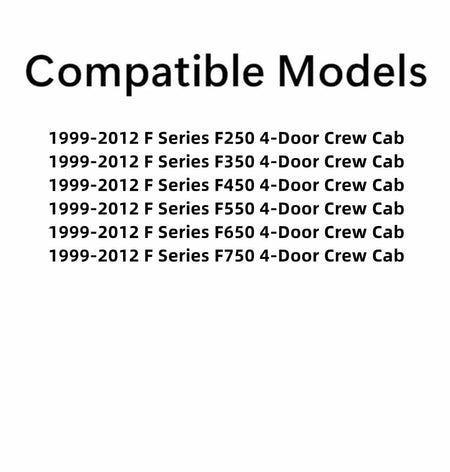 Driver Left Side Rear Door Window Door Glass Compatible with Ford F250 F350 F450 F550 F650 F750 4 Door Crew Cab 1999-2012 Models