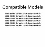 Driver Left Side Rear Door Window Door Glass Compatible with Ford F250 F350 F450 F550 F650 F750 4 Door Crew Cab 1999-2012 Models