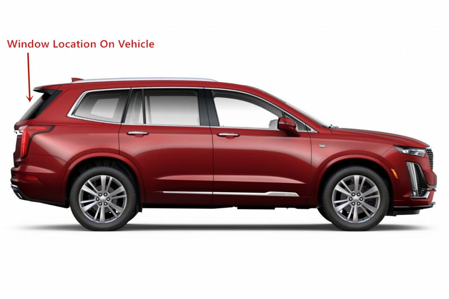 Back Tailgate Window Back Glass Heated Privacy Compatible with Cadillac XT6 2020-2025 Models