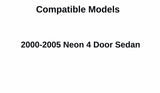Passenger Right Side Rear Door Window Door Glass Compatible with Dodge Neon/Plymouth Neon 4 Door Sedan 2000-2005 Models