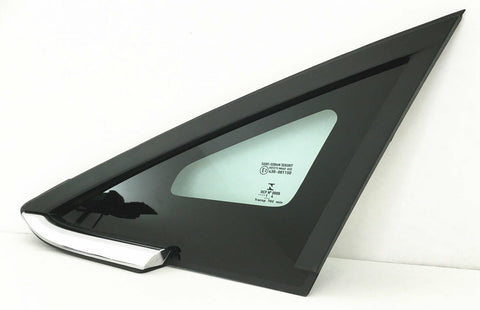 OEM Chrome Moulding Style Driver Left Side Front Vent Window Vent Glass Compatible with Ford Fiesta 2011-2019 Models