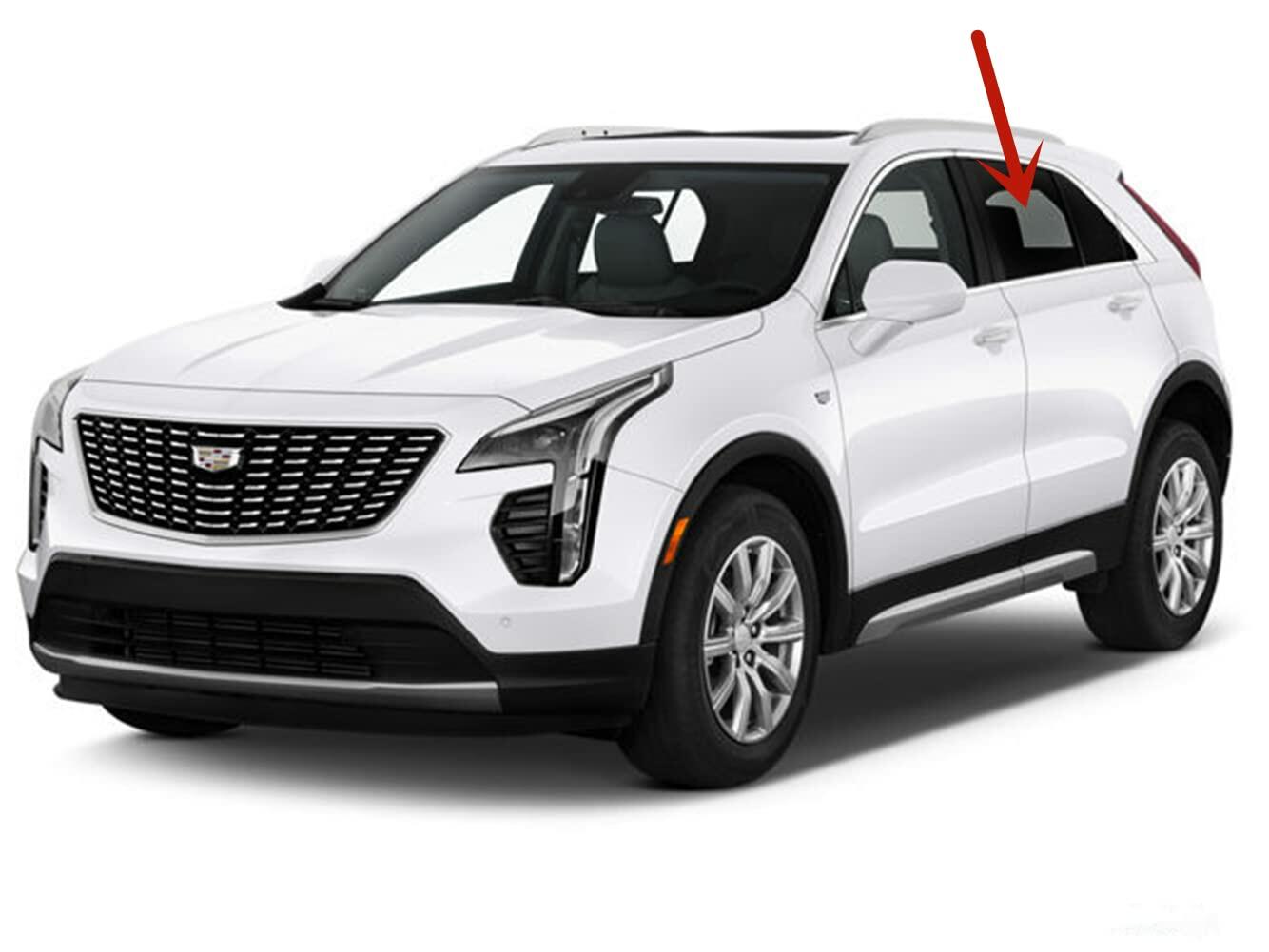 Driver Left Side Rear Door Window Door Glass Compatible with Cadillac XT4 2019-2025 Models