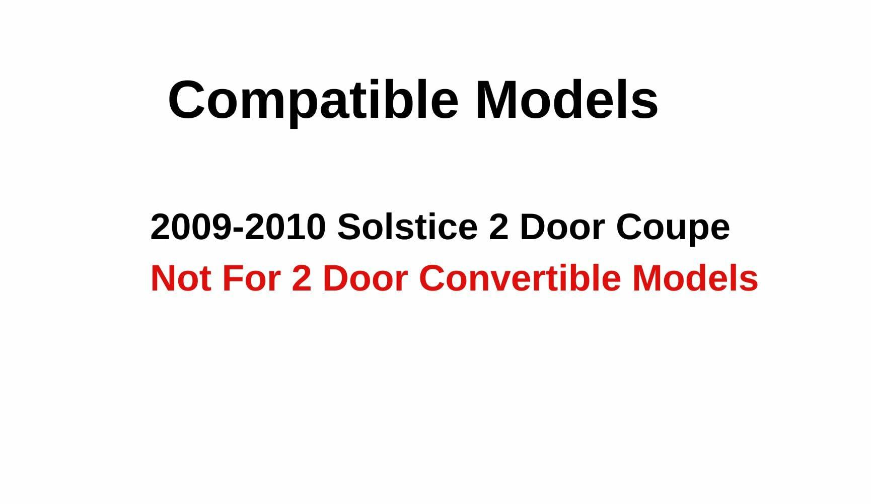 Driver Left Side Door Window Door Glass Compatible with Pontiac Solstice 2 Door Coupe 2009-2010 Models (Not Fit 2 Door Convertible Models)