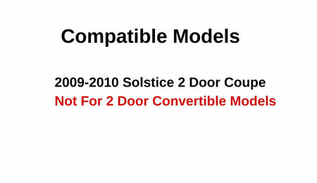 Driver Left Side Door Window Door Glass Compatible with Pontiac Solstice 2 Door Coupe 2009-2010 Models (Not Fit 2 Door Convertible Models)