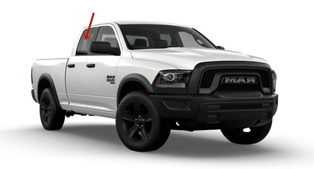 Passenger Right Side Rear Door Window Door Glass Compatible with Ram Pickup 1500 4 Door Quad Cab 2019-2026 Models (Not For 1500Classic)