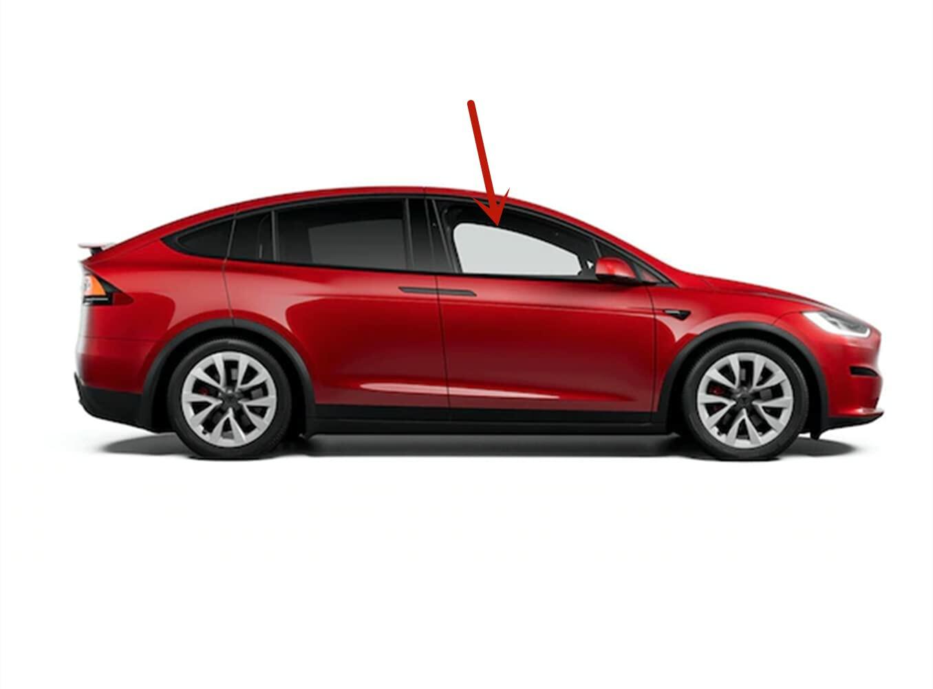 Tempered Passenger Right Side Front Door Window Door Glass Compatible with Tesla Model X 2016-2025 Models