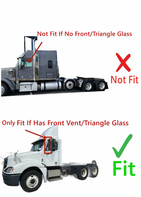 Front Door Window Door Glass Compatible with Freightliner Century Class C120 1996-2016 With Vent Models