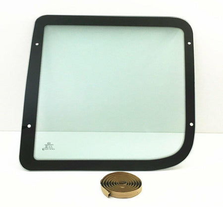 Stationary Passenger Right Side Front Hinged Body Side Door Window Door Glass Compatible with Ford Econoline 1992-2016 Models