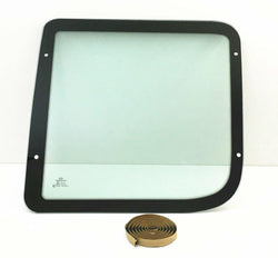 Stationary Passenger Right Side Front Hinged Body Side Door Window Door Glass Compatible with Ford Econoline 1992-2016 Models