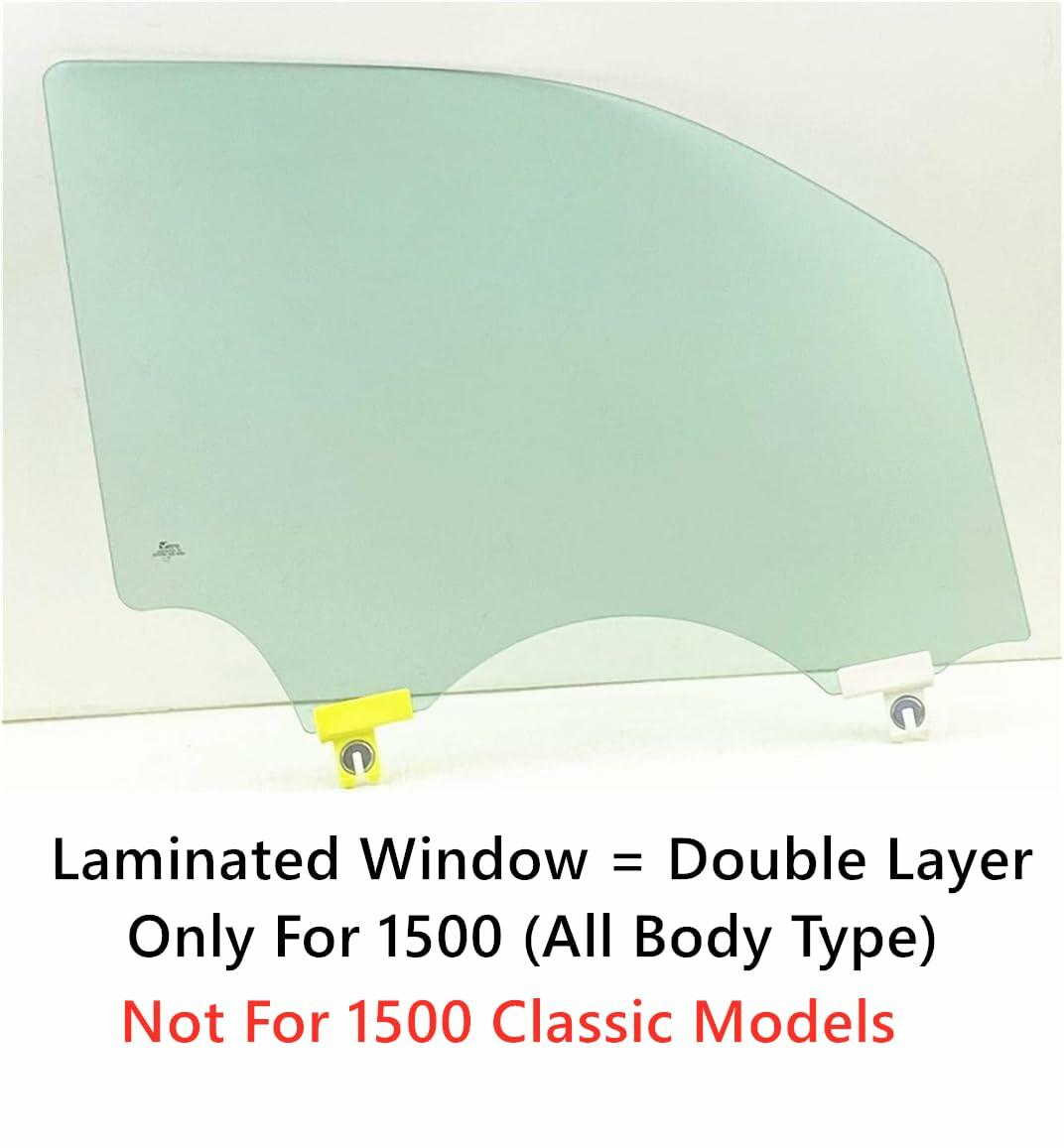 OEM Laminated Passenger Right Side Front Door Window Door Glass Compatible with Ram 1500 Pickup 2019-2026 Models (Not For 1500Classic)