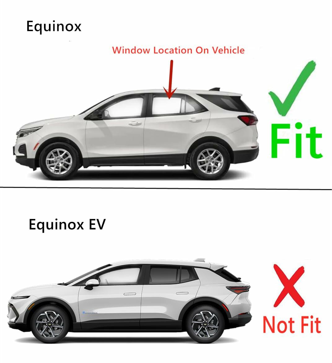 Clear Tempered Driver Left Side Rear Door Window Door Glass Compatible with Chevrolet Equinox 2018-2024 Models
