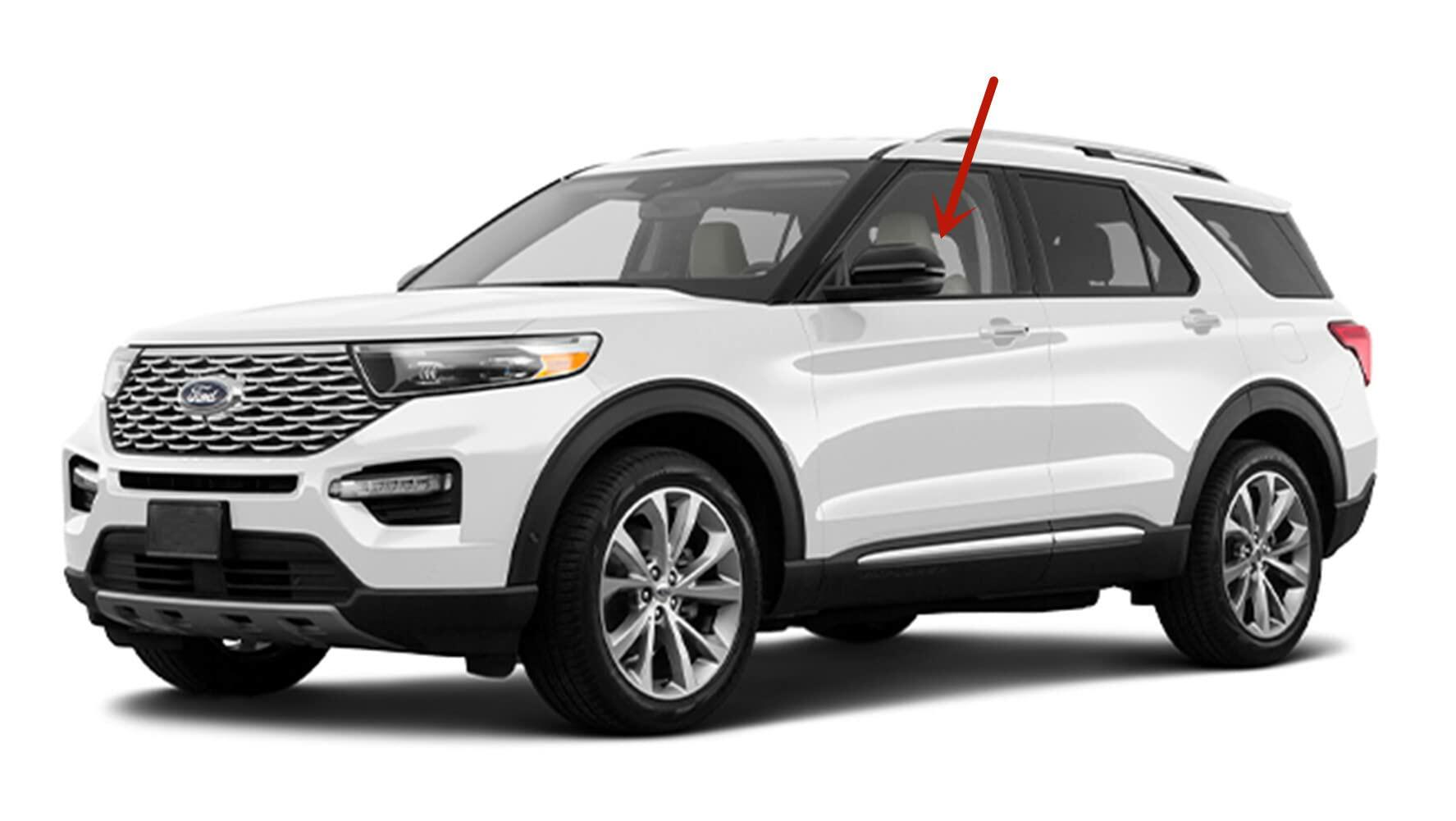 Tempered Driver Left Side Front Door Window Door Glass Compatible with Ford Explorer 2020-2026 Models