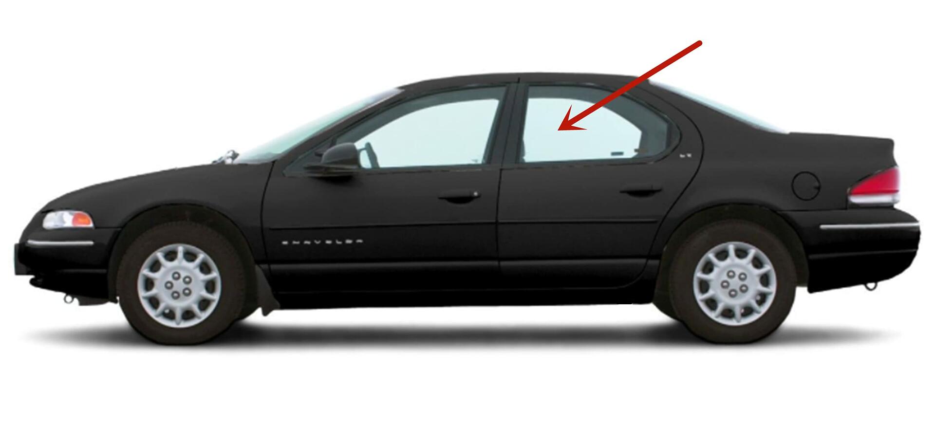 Driver Left Side Rear Door Window Door Glass Compatible with Chrysler Cirrus/Dodge Stratus 4 Door Sedan 1995-2000 Models