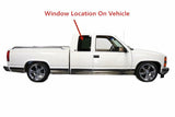 Movable Passenger Right Side Quarter Window Quarter Glass Complete Set Compatible with Chevrolet/GMC Pickup C1500 K1500 1988-1999 / C2500 K2500 C3500 K3500 1988-2000 2 Dr Extended Cab Models