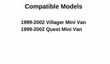 Driver Left Side Front Door Window Door Glass Compatible with Mercury Villager/Nissan Ques 1999-2002 Models