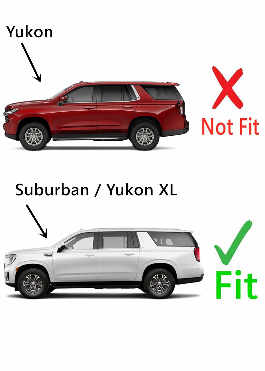 Driver Left Side Rear Quarter Window Quarter Glass With Alarm Wire Compatible with Chevrolet Suburban /GMC Yukon XL 2021-2026 Models (Not For Yukon)