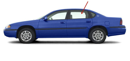 Tempered Driver Left Side Rear Door Window Door Glass Compatible with Chevrolet Impala 4 Door Sedan 2000-2005 Models