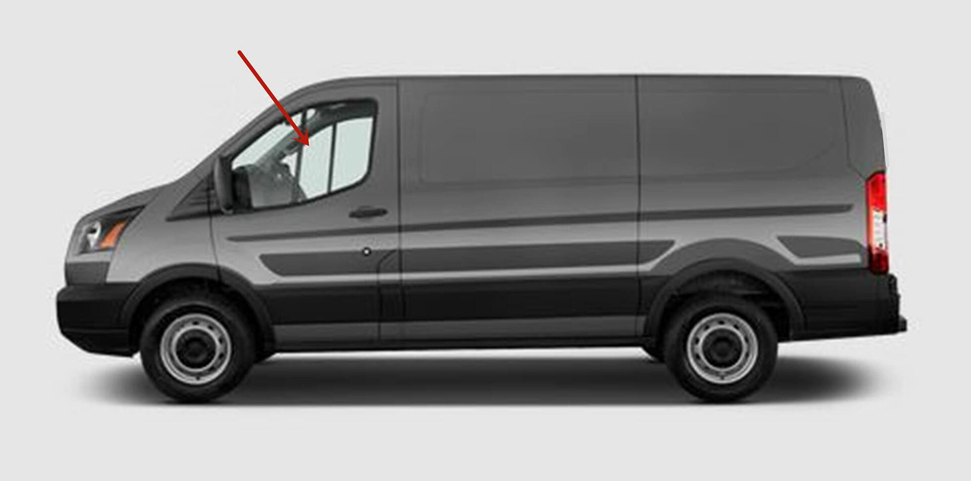 Driver Left Side Front Door Window Door Glass Compatible with Ford Transit 83.2" Low-Roof Van 2015-2026 Models (Not for Mid/High Roof Transit, or Transit Connect)