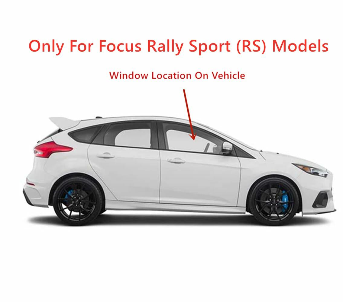 Passenger Right Side Front Door Window Door Glass Compatible with Ford Focus Rally Sport 2016-2018 Models