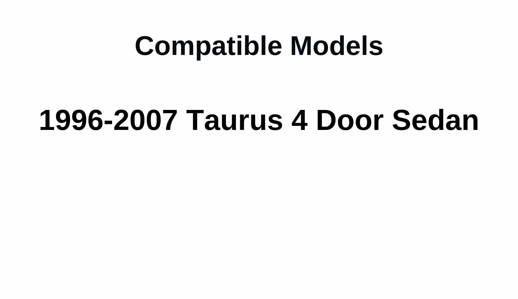 Driver Left Side Rear Door Window Door Glass Compatible with Ford Taurus 4 Door Sedan 1996-2007 Models