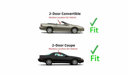NAGD Passenger Right Side Door Window Glass Compatible with Chevrolet Camaro/Pontiac Firebird 2 Door Coupe/Convertible 1993-2002 Models