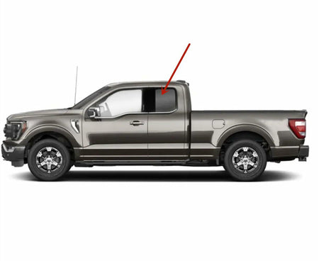 Privacy Driver Left Side Rear Door Window Door Glass Compatible with Ford F150 2015-2020 / F250 F350 F450 F550 2017-2022 Super Cab/Extended Cab Pickups Models