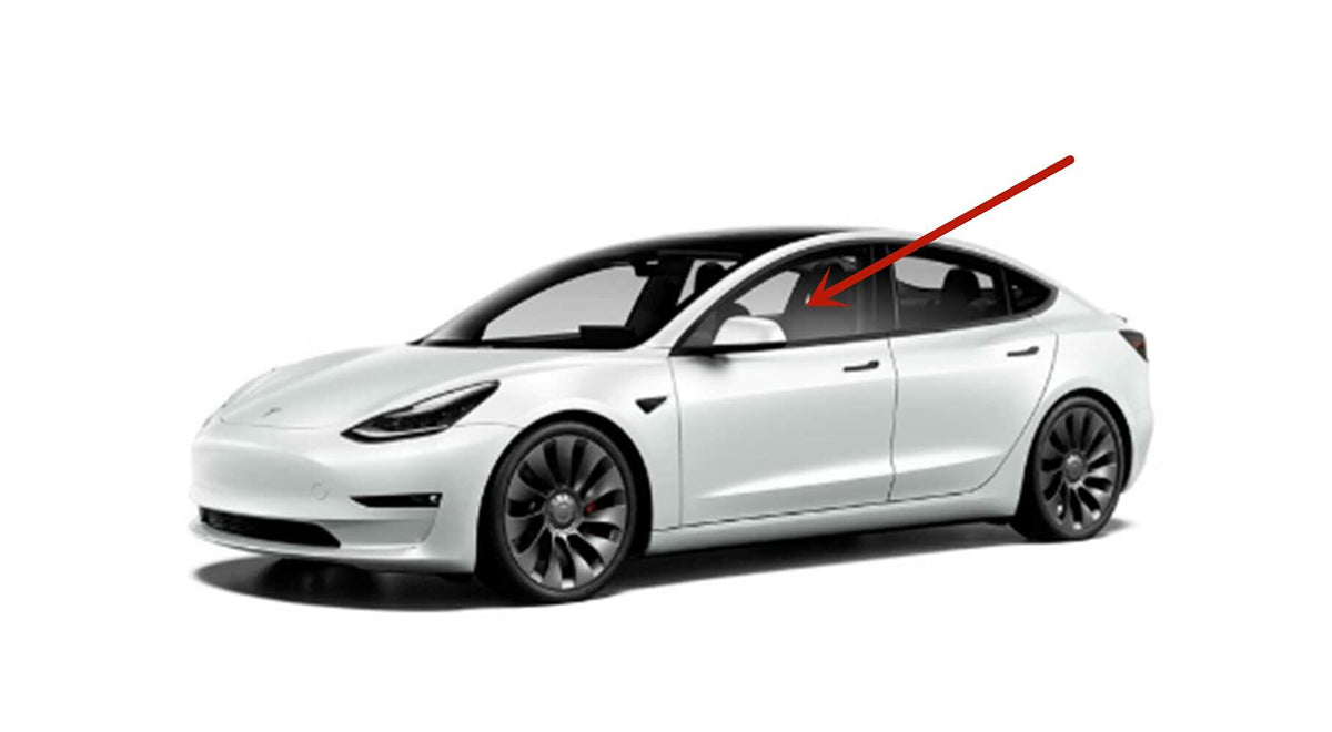 Driver Left Side Front Door Window Door Glass Compatible with Tesla 3 4 Door Sedan 2017-2023 Models