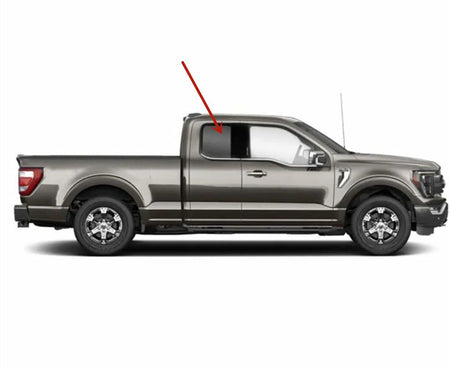 OE Passenger Right Side Rear Door Window Door Glass Compatible with Ford F150 2015-2020 / F250 F350 F450 F550 2017-2022 Super Cab/Extended Cab Pickups Models